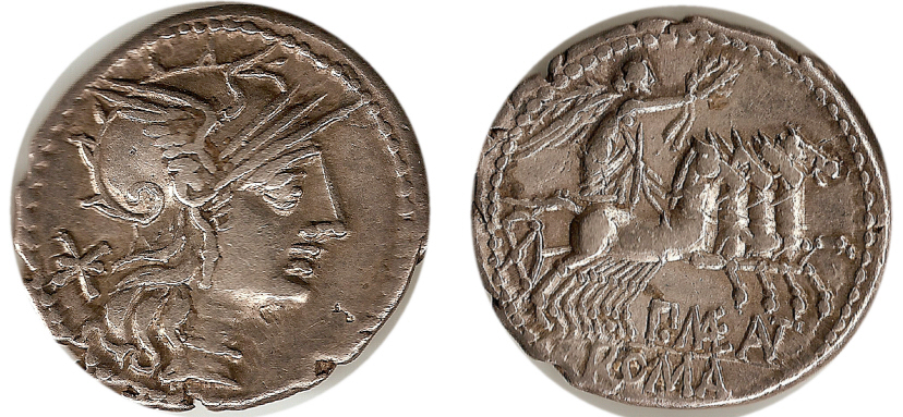 Denario Roma 132 a.C.